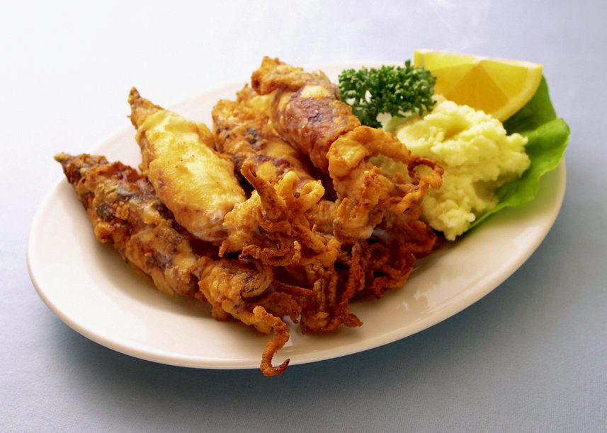 Fried Squid [Calamari] (Kalamarakia Tiganita)